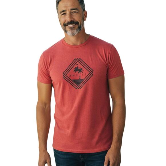 O Neill T Shirt Red Mens Size Large - Picture 1 of 4